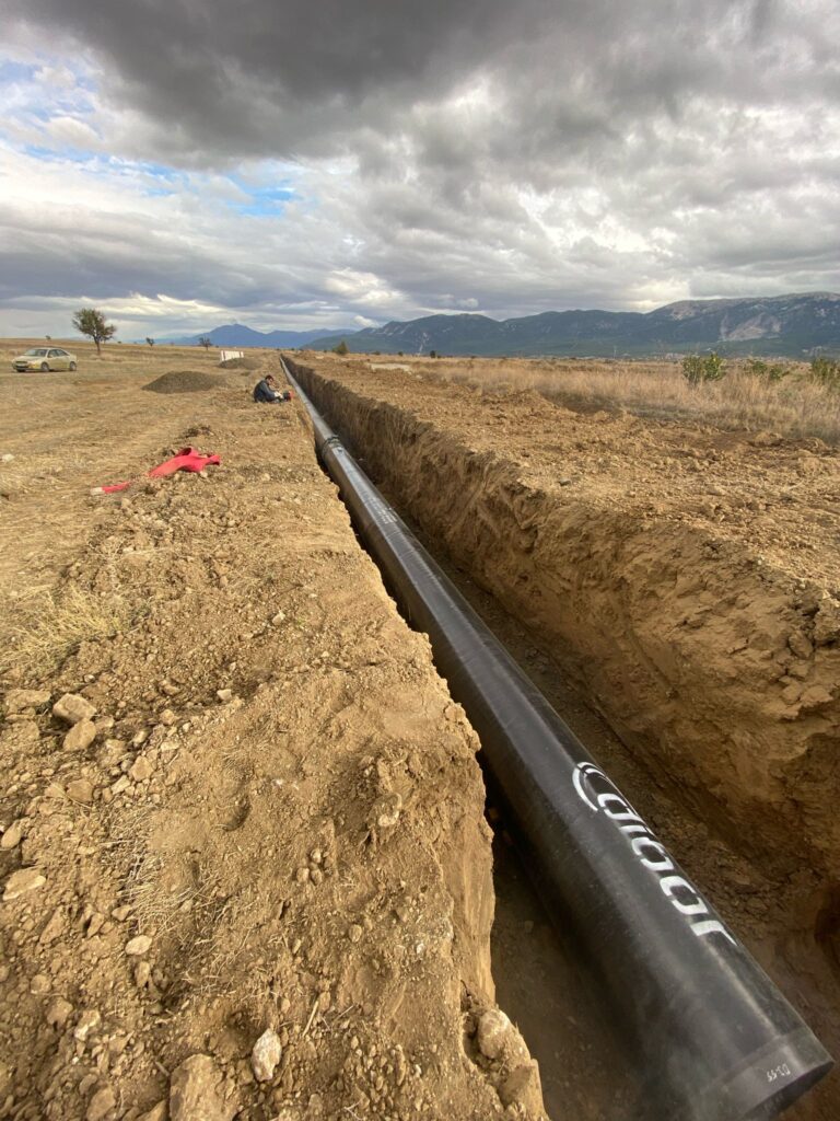 dibor spiral kaynaklı çelik boru döşeme (spiral welded steel pipe installation )